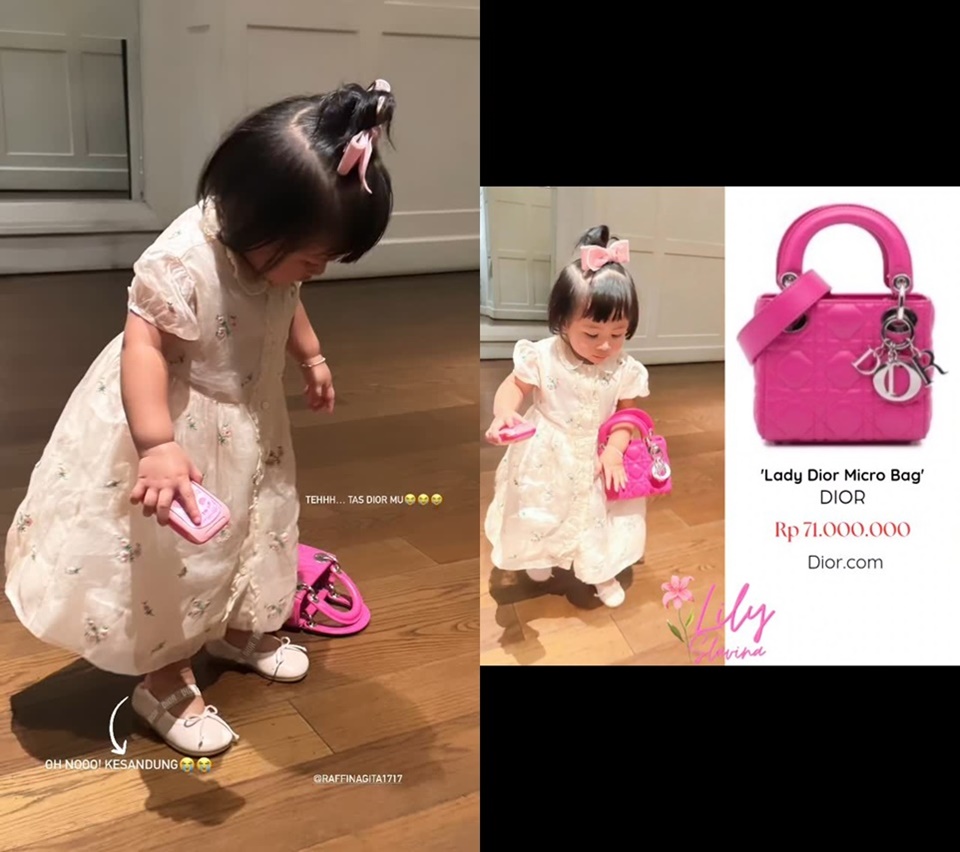 Lily Putri Nagita Slavina Tenteng Tas Dior Rp71 Juta [Instagram]